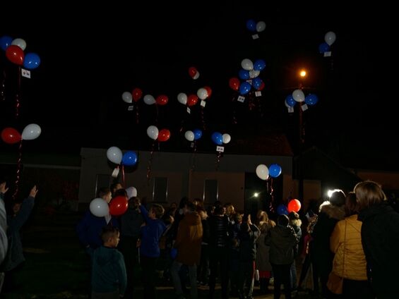 Lâcher de ballons centenaire 11 novembre 2018