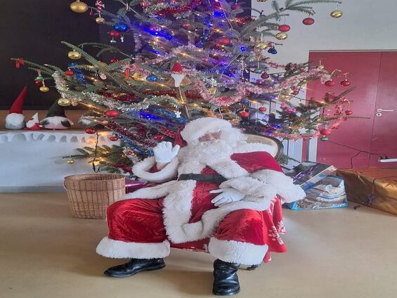 le Père Noël dans son fauteuil